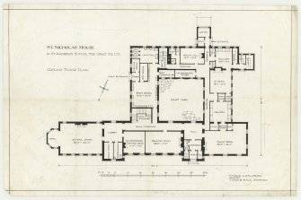 St Nicholas House for St Andrews School for Girls Company Limited.
Ground floor plan.