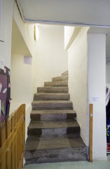 Interior. 1st floor. Original stairway outside nursery