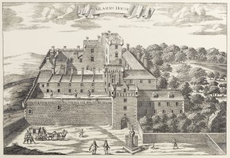 Copy of engraving titled 'Glamms House.'