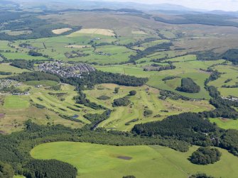 General oblique aerial view of Brunston Castle Golf Course, taken from the W.