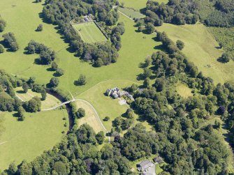 General oblique aerial view of Bargany country house and policies, taken from the W.