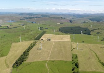 General oblique aerial view of the Hadyard Hill Wind Farm, taken from the WSW.