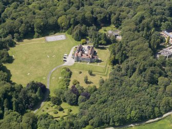 Oblique aerial view of Shennanton House, taken from the E.