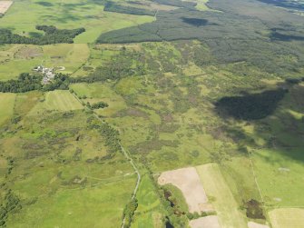 General oblique aerial view of High Moor of Killiemore farmstead, taken from the SSE.