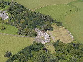 Oblique aerial view of Galloway House, taken from the SSW.