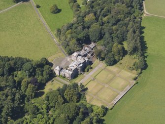 Oblique aerial view of Galloway House, taken from the SE.