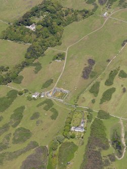 General oblique aerial view of Tonderghie House and farmstead, taken from the SSW.