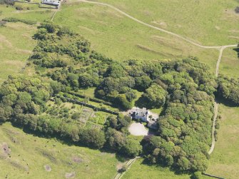 Oblique aerial view of Tonderghie House, taken from the NW.