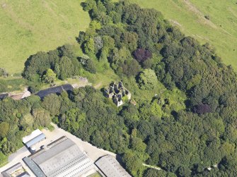 Oblique aerial view of Castlewigg country house, taken from the WSW.