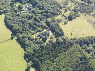 General oblique aerial view of Ravenstone Castle and policies, taken from the N.