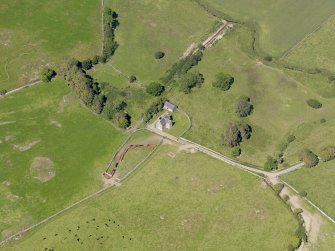 Oblique aerial view of Old Place of Monreith, taken from the S.