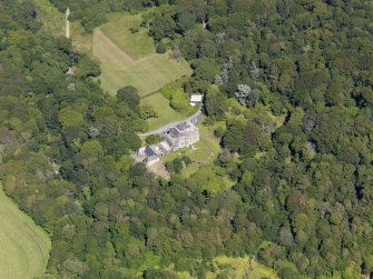 Oblique aerial view of Monreith House, taken from the SW.