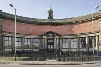 Detail of front elevation of Coldside Library, Strathmartine Road, Dundee, taken from the NE.