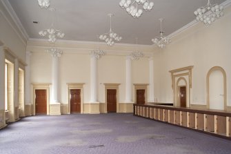 Interior. 1st floor, main hall, view from SW