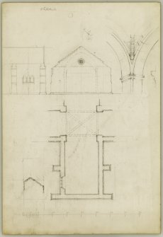 Plan of Choir, Elevation of East End and Details