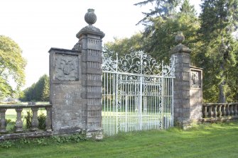 View of gates from north west.