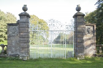 View of gates from west.