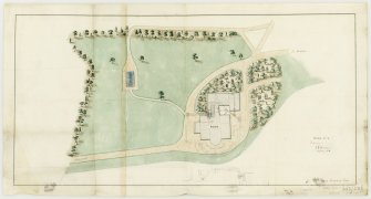 Block plan of Tillery House and gardens.