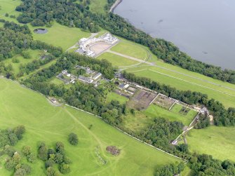 Oblique aerial view of Hopetoun House and policies, taken from the SE.