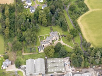 Oblique aerial view of Preston House, taken from the ESE.