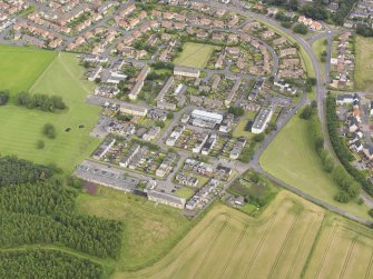 General oblique aerial view of Drumpark Area of Bo'ness, taken from SSE.