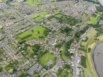 General oblique aerial view of Bo'Ness, taken from the NE.