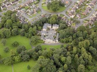Oblique aerial view of Parkhill House, taken from the NE.
