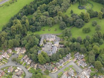 Oblique aerial view of Parkhill House, taken from the SW.