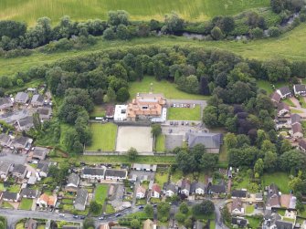 Oblique aerial view of Carronvale House, taken from the NW.