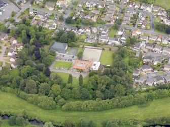 Oblique aerial view of Carronvale House, taken from the SE.