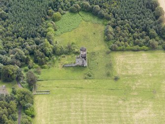 Oblique aerial view of Torwood Castle, taken from the WNW.
