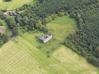 Oblique aerial view of Torwood Castle, taken from the WSW.