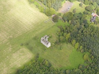 Oblique aerial view of Torwood Castle, taken from the SE.