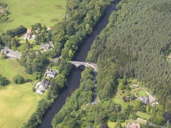 Oblique aerial view of Bridge of Teith, taken from the E.