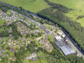 General oblique aerial view of Deanston, taken from the S.