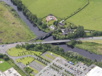 Oblique aerial view of Drip Bridge, taken from the NE.