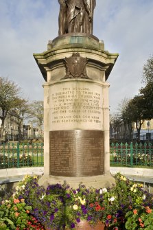 Sir John's Square.  War memorial. Detail
