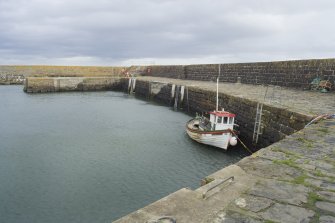 View of Keiss inner harbour and S harbour wall, taken from WNW