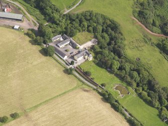 Oblique aerial view of Archbank Farm, taken from the SSW.