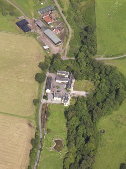 Oblique aerial view of Archbank Farm, taken from the SE.