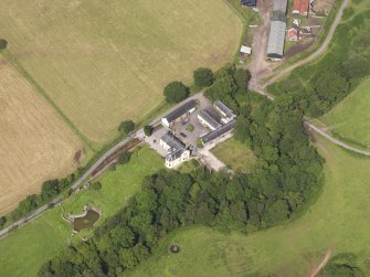 Oblique aerial view of Archbank Farm, taken from the ESE.