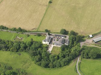 Oblique aerial view of Archbank Farm, taken from the NE.