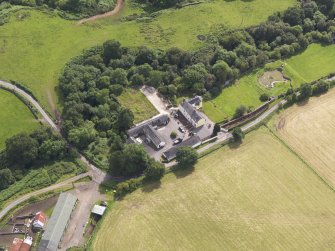Oblique aerial view of Archbank Farm, taken from the W.