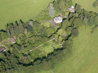 Oblique aerial view of Heatheryhaugh, taken from the SE.