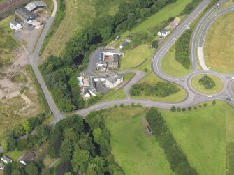 Oblique aerial view of Old Brig Inn, taken from the ESE.