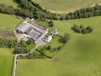 Oblique aerial view of Ross Mains, taken from the SW.