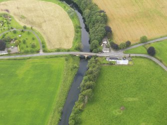 Oblique aerial view of Kinnel Bridge, taken from the ESE.
