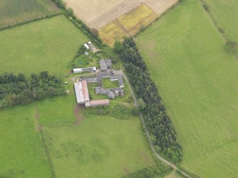 Oblique aerial view of Shortrigg Farmhouse, taken from the W.