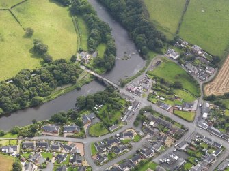 Oblique aerial view of Brydekirk Bridge, taken from the WNW.
