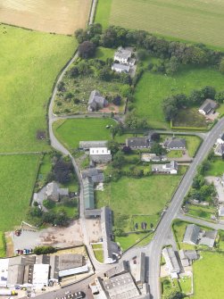 Oblique aerial view of Dornock Parish Church, taken from the ENE.